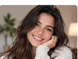 Femme souriante sur FlirtyConnects